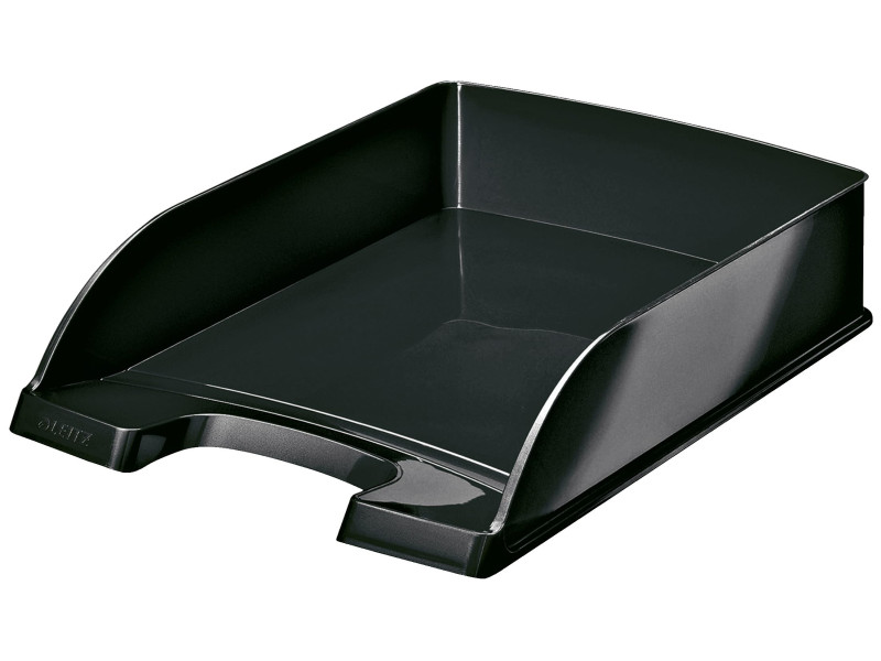 LEITZ Corbeille à courrier Plus WOW, A4, polystyrène, noir