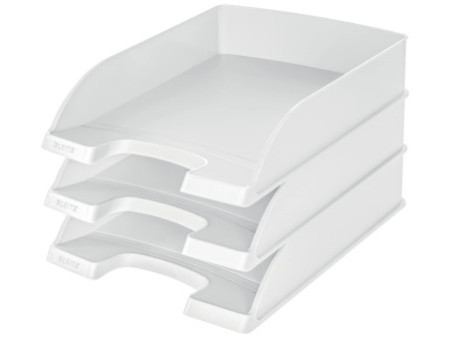 LEITZ Corbeille à courrier Plus Standard, A4, blanc