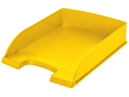 LEITZ Corbeille à courrier Plus standard, A4, jaune