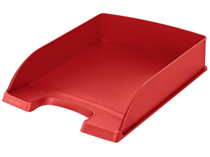 LEITZ Corbeille à courrier Plus Standard, A4, rouge