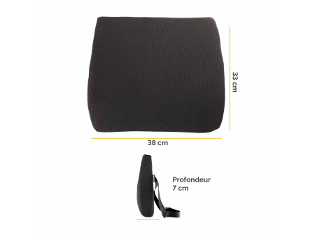 Fellowes Coussin de dossier confort Breyta, noir