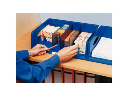 LEITZ bac à courrier Sorty, format A4/C4 paysage, bleu