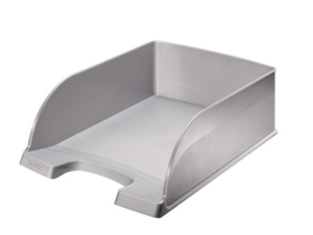 LEITZ Corbeille à courrier Plus Jumbo, A4 polystyrène argent