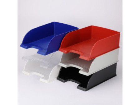 LEITZ Corbeille à courrier Plus Jumbo, A4, polystyrène, gris