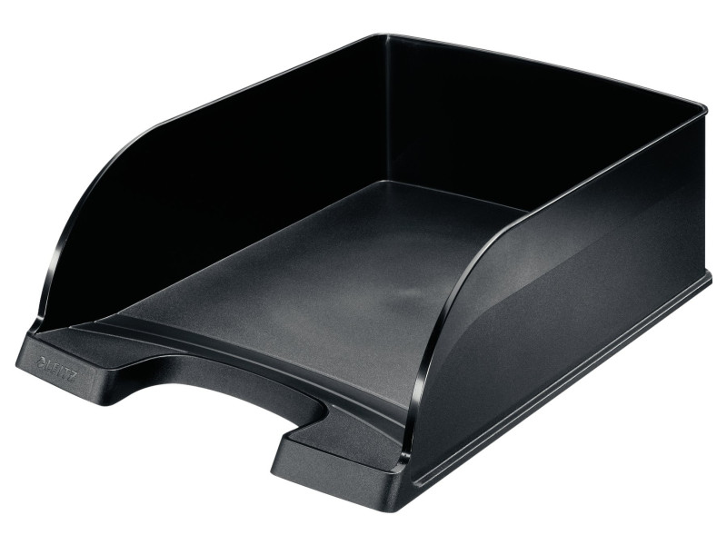 LEITZ Corbeille à courrier Plus Jumbo, A4, polystyrène, noir