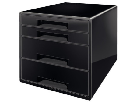 LEITZ Bloc de classement WOW CUBE, 4 tiroirs, noir/gris