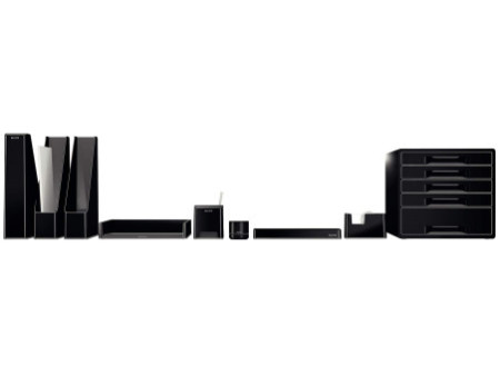 LEITZ Bloc de classement WOW CUBE, 5 tiroirs, noir/gris