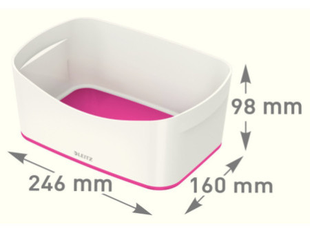 LEITZ Bac de rangement My Box, A5, blanc/rose