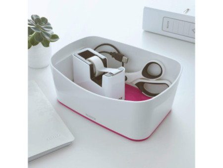 LEITZ Bac de rangement My Box, A5, blanc/rose