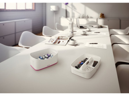 LEITZ Bac de rangement My Box, A5, blanc/rose