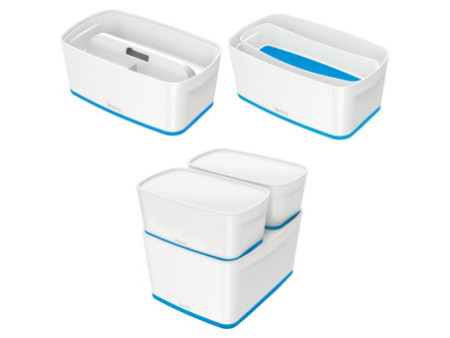 LEITZ Bac de rangement My Box, A5, blanc/bleu