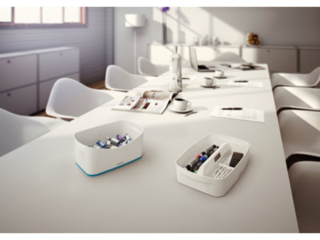 LEITZ Bac de rangement My Box, A5, blanc/bleu