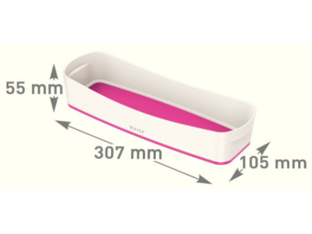 LEITZ Plumier My Box, long, blanc/rose