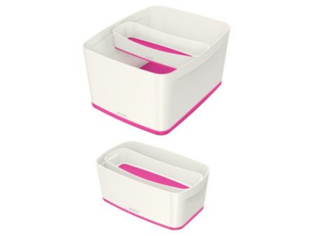 LEITZ Plumier My Box, long, blanc/rose