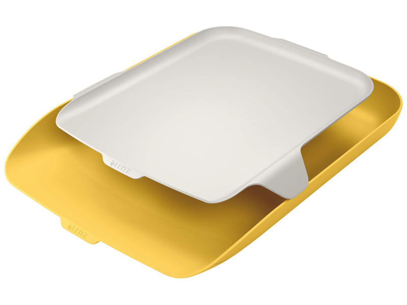 LEITZ Corbeille à courrier Cosy avec organisateur, A4, jaune
