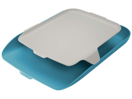 LEITZ Corbeille à courrier Cosy avec organisateur, A4, bleu