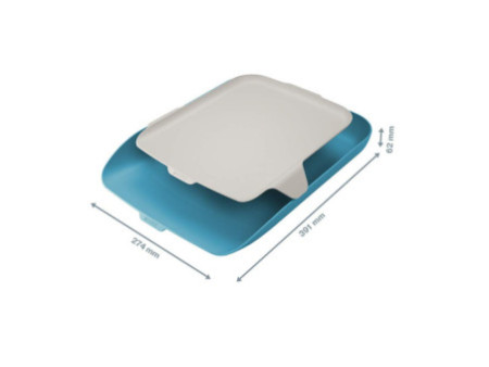 LEITZ Corbeille à courrier Cosy avec organisateur, A4, bleu