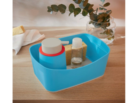 LEITZ Bac de rangement My Box Cosy, A5, bleu/gris clair