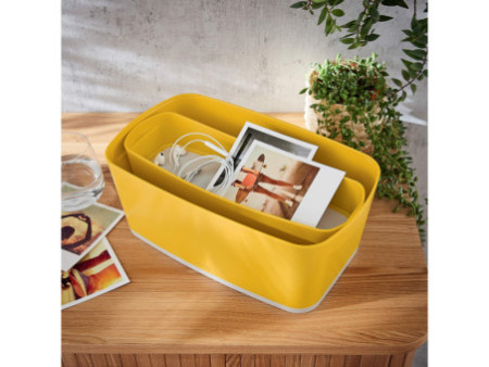 LEITZ Bac de rangement My Box Cosy, long, jaune
