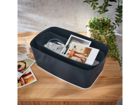 LEITZ Bac de rangement My Box Cosy, long, gris