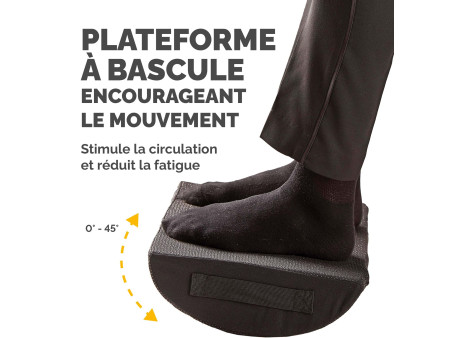 Fellowes Repose-pieds Breyta, avec fonction bascule, noir