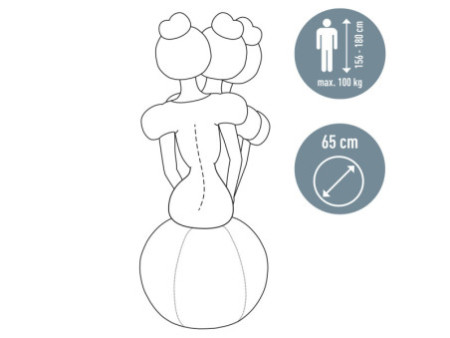 LEITZ Ballon d'assise Ergo Cosy, diamètre: 650 mm, bleu