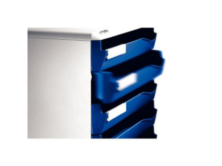 LEITZ Module de classement PS, 5 tiroirs, gris-clair/bleu