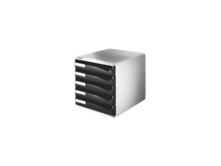 LEITZ Module de classement PS, 5 tiroirs, gris-clair/noir