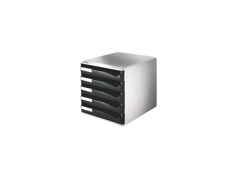 LEITZ Module de classement PS, 5 tiroirs, gris-clair/noir