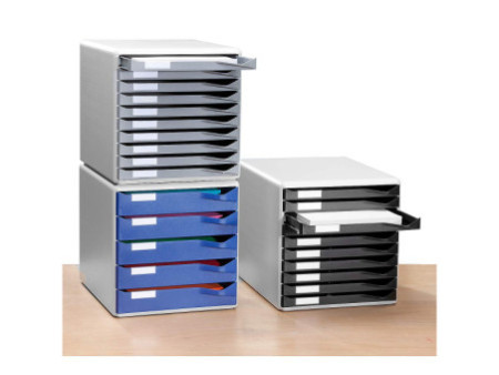 LEITZ Module de classement PS, 5 tiroirs, gris-clair/noir