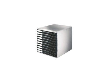 LEITZ Module de classement PS, 5 tiroirs, gris-clair/noir