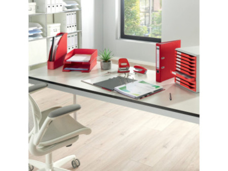 LEITZ Module de classement formulaires,10 tiroirs,gris/rouge