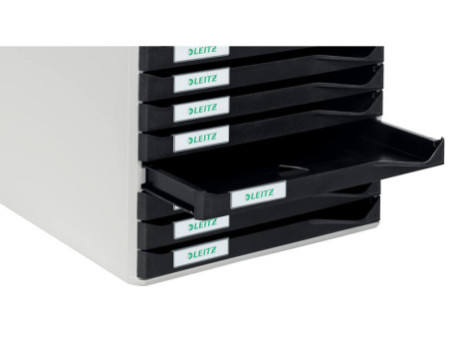 LEITZ Module de classement formulaires,10 tiroirs,gris/noir