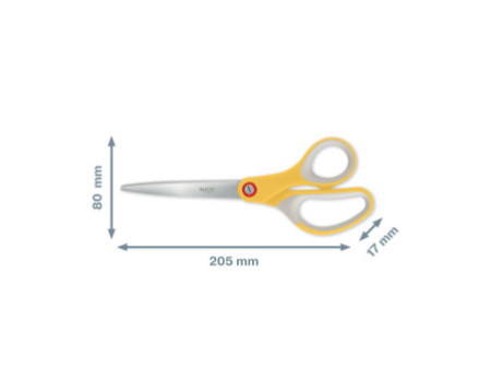 LEITZ Ciseaux Cosy Titan, pointu, longueur: 205 mm, jaune