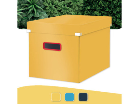 LEITZ Boîte de rangement Click & Store Cosy, cube, jaune