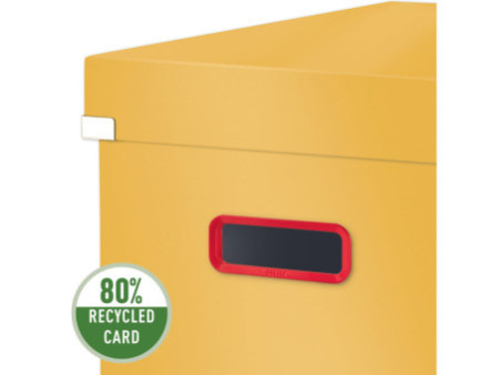 LEITZ Boîte de rangement Click & Store Cosy, cube, jaune