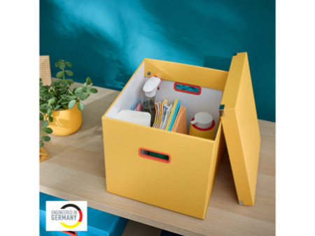LEITZ Boîte de rangement Click & Store Cosy, cube, jaune