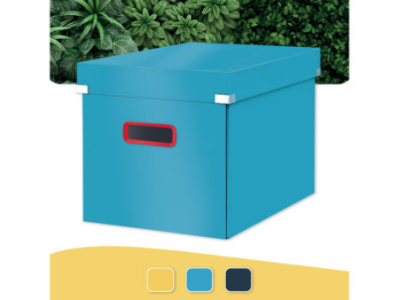 LEITZ Boîte de rangement Click & Store Cosy, cube, bleu