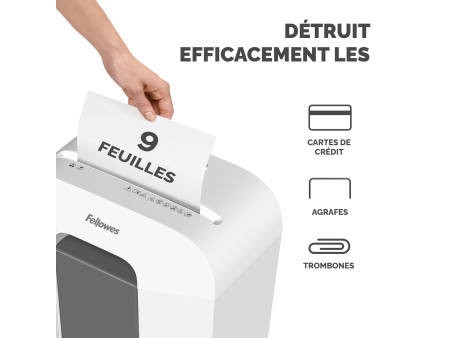 Fellowes Destructeur de documents Powershred LX50, blanc