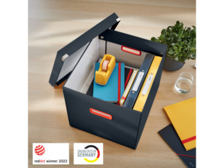 LEITZ Boîte de rangement Click & Store Cosy, cube, gris
