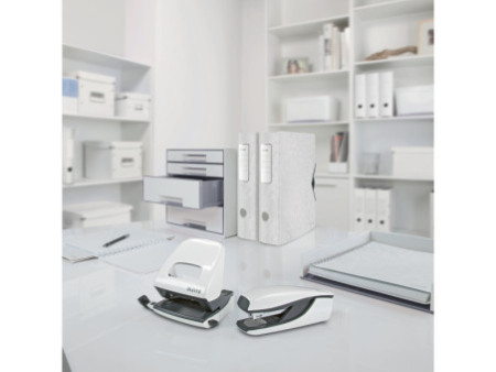 LEITZ Corbeille à courrier WOW Duo Colour, A4, blanc