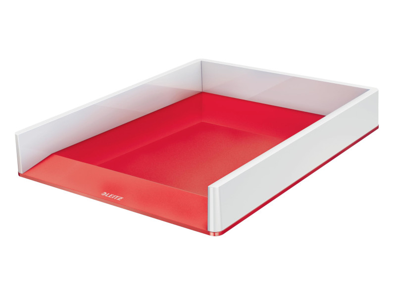 LEITZ Corbeille à courrier WOW Duo Colour, A4, rouge