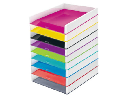 LEITZ Corbeille à courrier WOW Duo Colour, A4, rouge