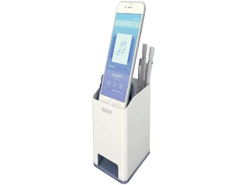 LEITZ Pot à crayons Sound WOW Duo Colour, blanc