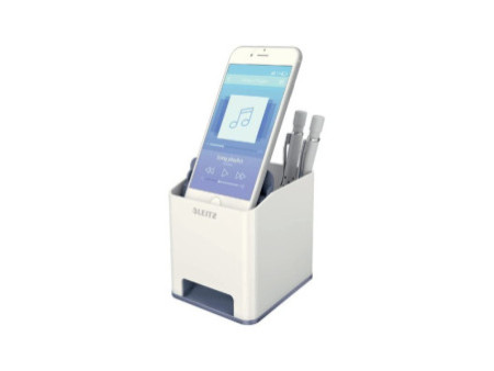 LEITZ Pot à crayons Sound WOW Duo Colour, blanc