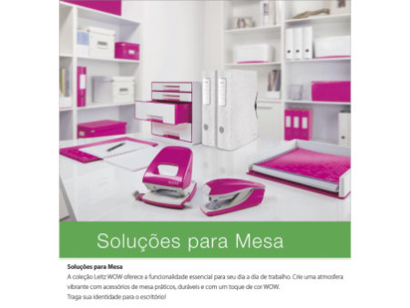 LEITZ Pot à crayons Sound WOW Duo Colour, rose