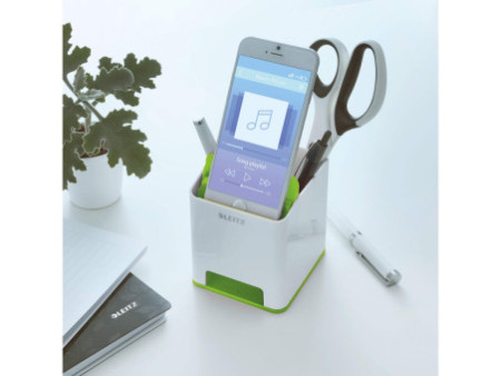 LEITZ Pot à crayons Sound WOW Duo Colour, vert