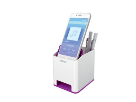 LEITZ Pot à crayons Sound WOW Duo Colour, violet
