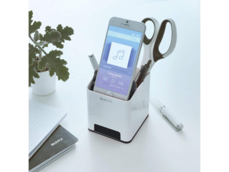 LEITZ Pot à crayons Sound WOW Duo Colour, noir