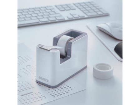 LEITZ Dévidoir de table WOW Duo Colour, équipé, blanc